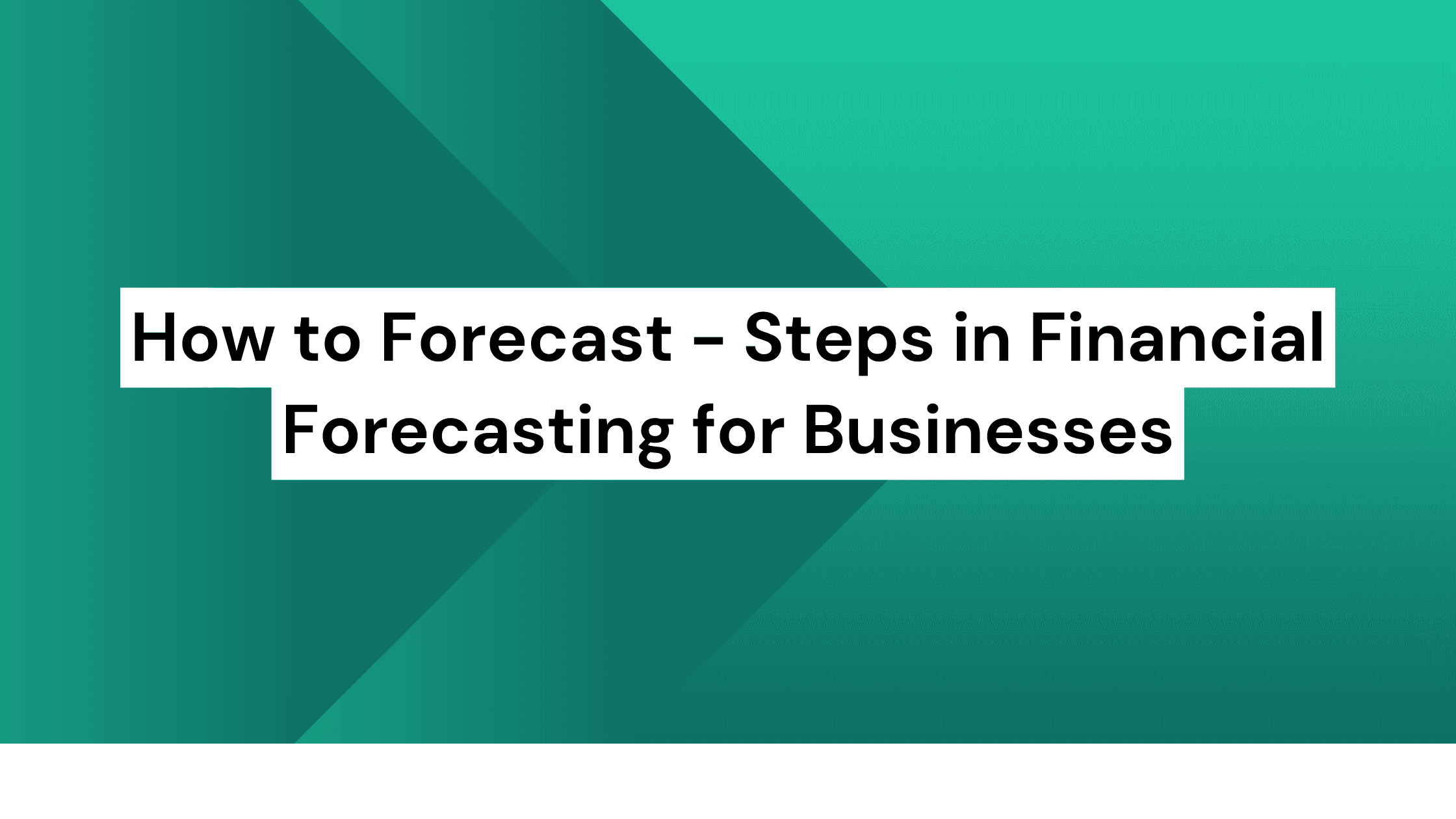 How to Forecast