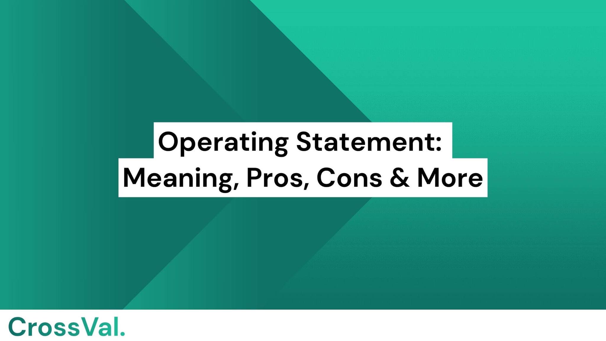 what is an operating statement