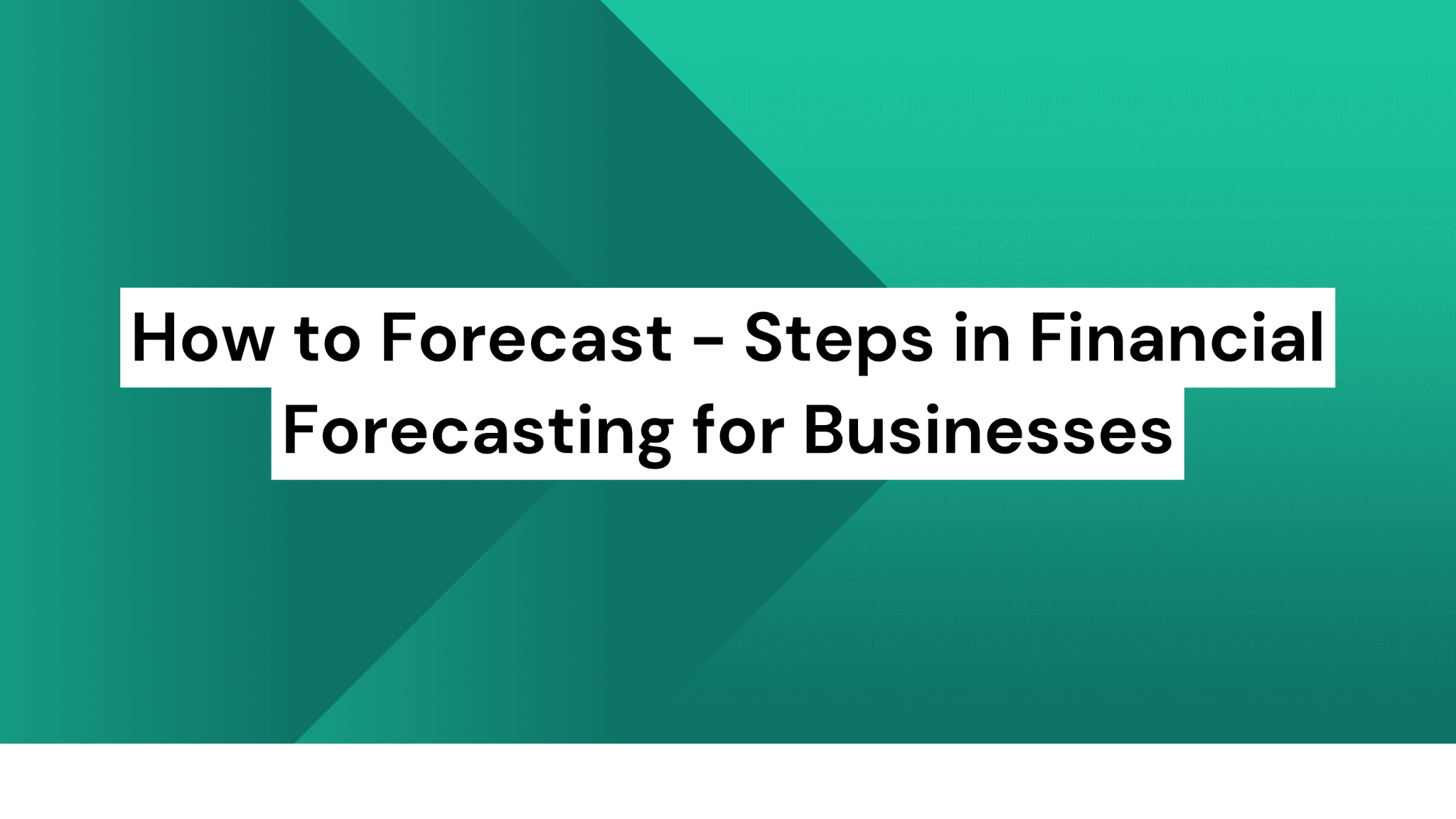 How to Forecast