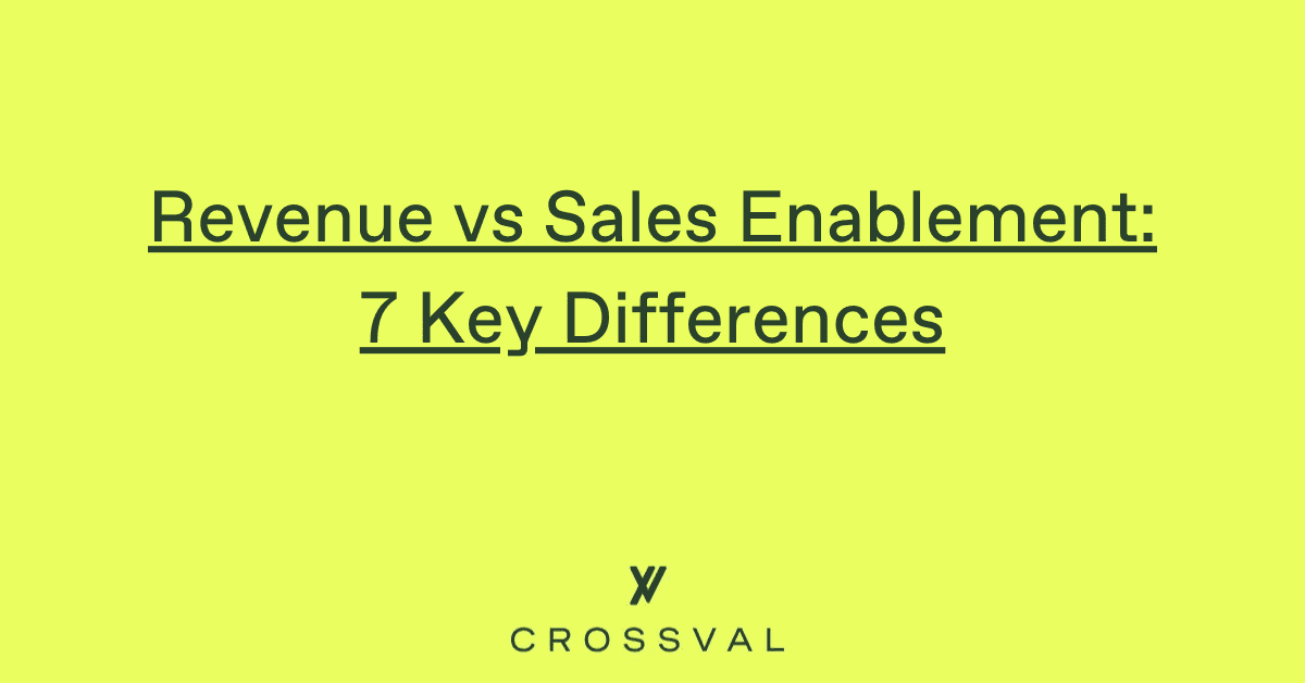 Revenue vs Sales Enablement
