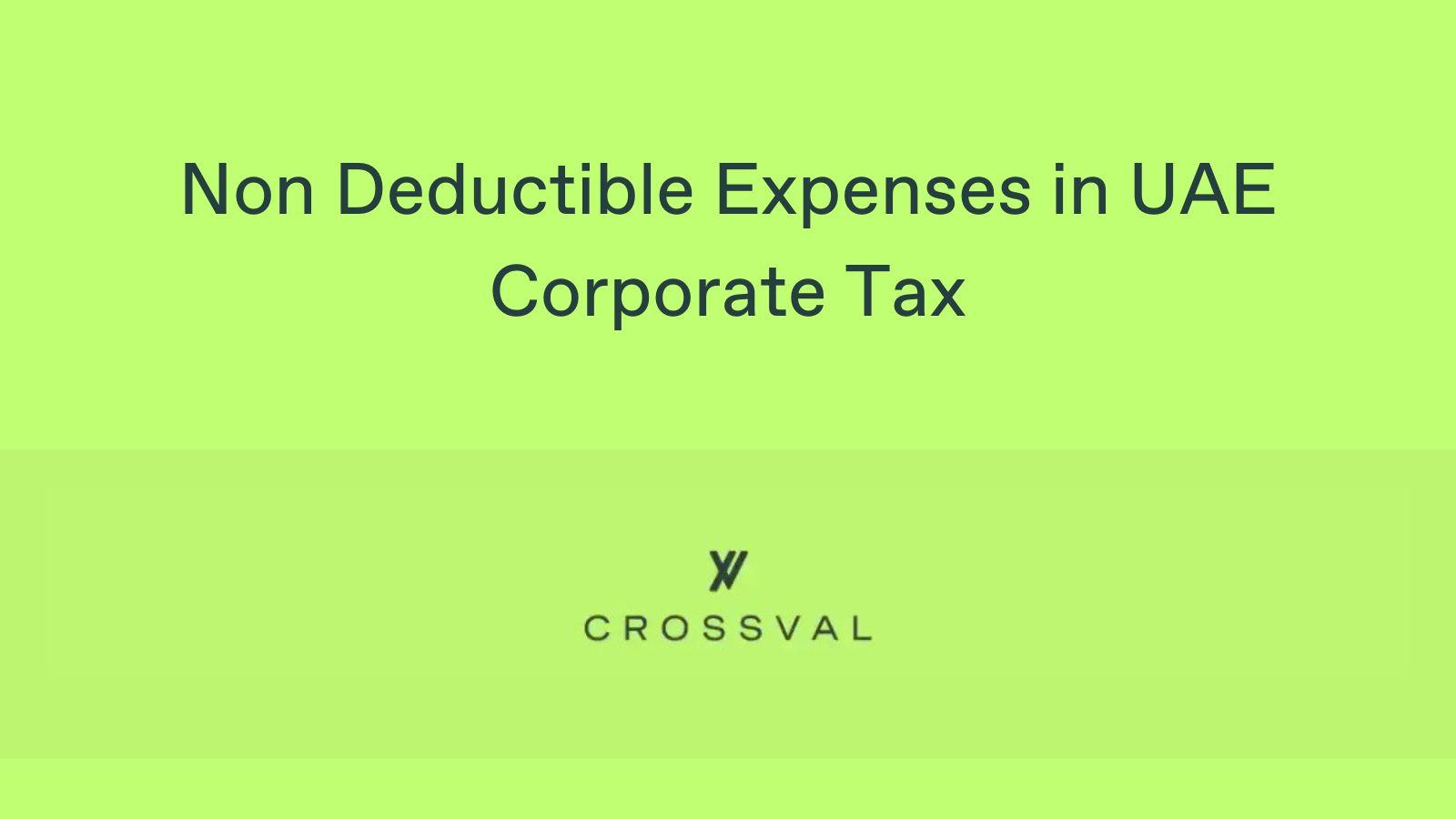 Non Deductible Expenses in UAE Corporate Tax